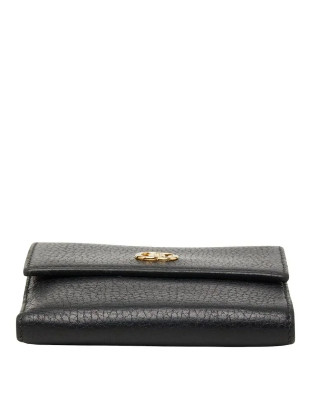 Gucci GG Marmont Compact Wallet Bifold Black Leather